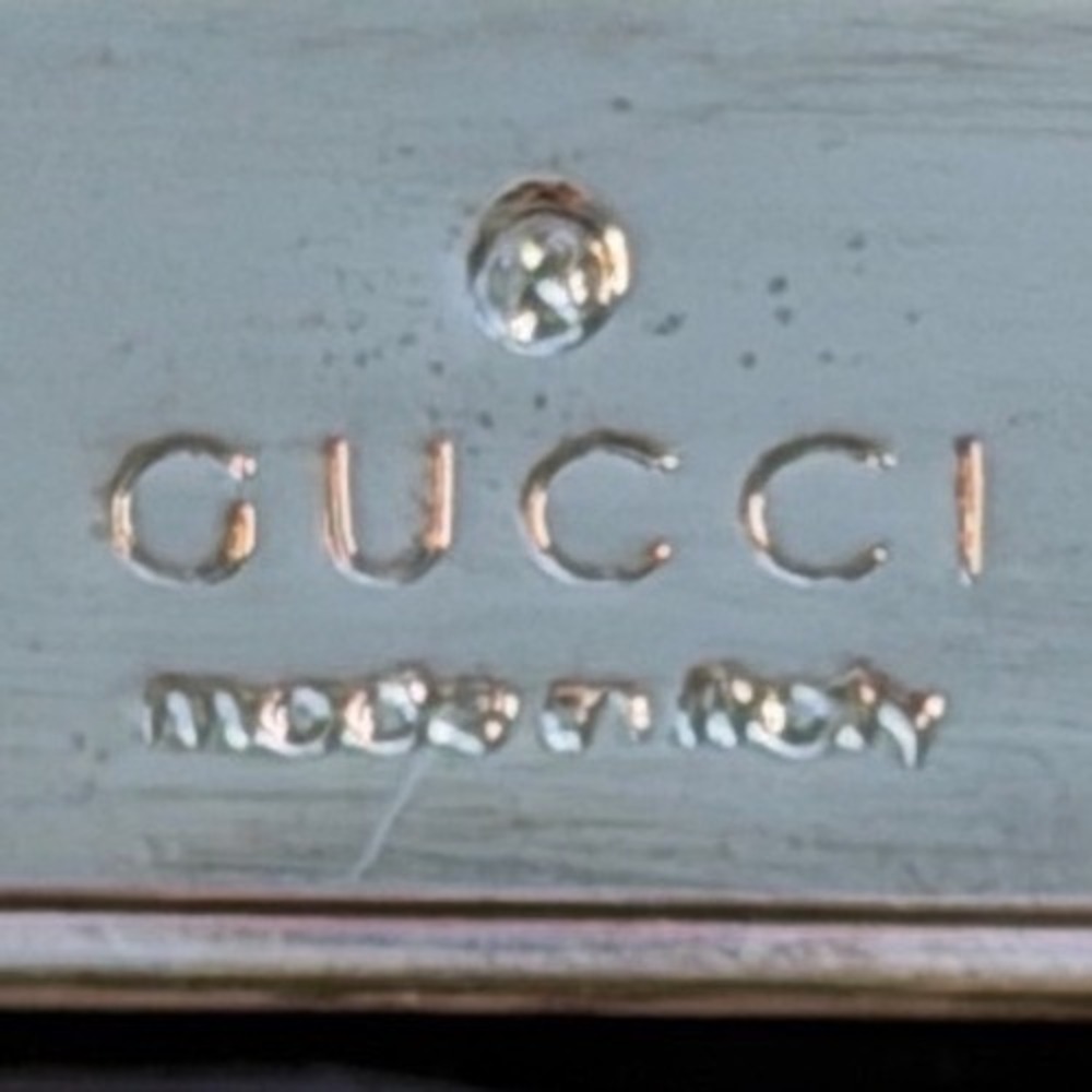 Gucci Vintage Dark Brown Leather Bifold Wallet with Metal Logo Bar and Box - Picture 7 of 9